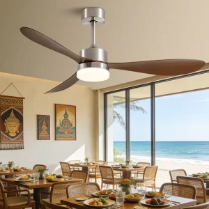 Best Selling Living Room 220v Ceiling Fan with Led Light and Remote Control ABS Blades Modern Ceiling Lamp