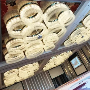 Big Chandelier Luxury Long Chandelier New Product Hotel Lobby Villa Staircase Decoration Custom Modern Luxury Ring Chandelier