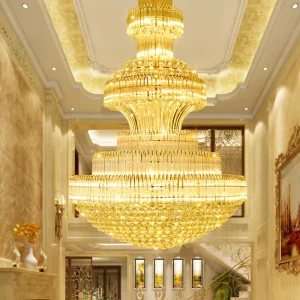 Big Chandelier Luxury Modern Living Room Crystal Glass Pendant Light