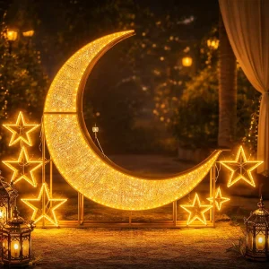 Big Moon Star Photo Spot Attraction Lighting High Brightness SMD LED for Commercial Plaza Display