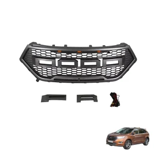 Black ABS Plastic Car Bumper Grill with Light Replacement Fit for Ford EDGE