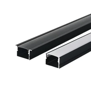 Black Aluminum Profile LED Linear Light Strip Anodized Surface U shape Ceiling Plaster Embedded Aluminum Alloy Light Slot