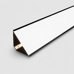 Black LED Aluminum Profile Angular Edge Channel With Diffuser for Strip Light Home Office Decoration DIY OEM