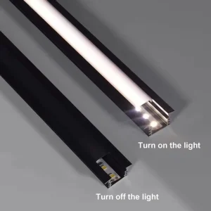 Black LED Linear Light Slim Aluminum Profile with Diffuser for Cabinet Lighting Indoor Decoration Office Commercial Lighting