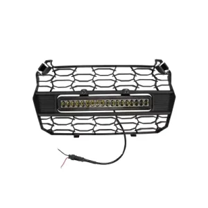 Black Mesh Grille with LED Accent Light Bar for Polaris RZR XP 1000 XP 4 1000