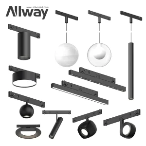Black Recessed LED Track Magnetic Lamp Anti Glare Magnetic Track Light System Linear COB Spotlight Rail Lighting