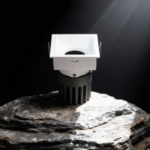 Black White Round Square Dimmable COB Ceiling Spotlight LED Recessed Downlight 12W 15 24 36 50 Degree Adjustable Down Light