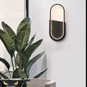 Black and White Metal Household Wall Decoration LED Indoor Wall Lamp