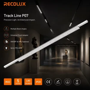 Black or White LED Linear Track Light Adjustable Linear Track Fixture for Supermarket and Exhibition Hall