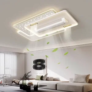 Blade-less Smart LED Ceiling Fan with Lighting, DC Motor, and Remote/app Control; Ideal for Living Rooms and Bedrooms