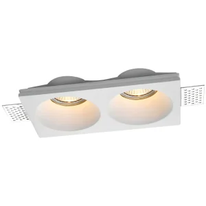Borderless Plaster Light Downlight Embedded LED Ceiling Light Living Room Bedroom COB Double Head Smart Spotlight High CRI