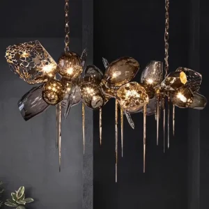 Branch Art Modeling Lamps Home Decor Luxury Living Room Villa Custom LED Glass Chandelier Pendant Lights