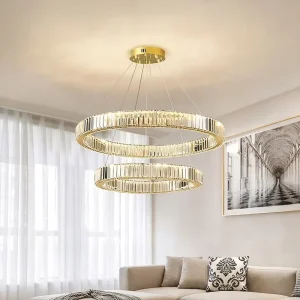 Brass Glass Pendant Light Luxury Modern Chandelier Ceiling Light for Living Room Dining Room