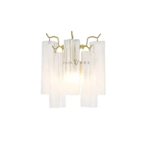 Brass Luxury Handmade Glass Home Wall Lamp for Bedroom Lighting Fixtures