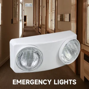 Bright Rechargeable Double-headed LED Emergency Light for Indoor Outdoor Luz De Emergencia Led