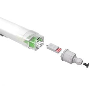 Buckle-Open Housing Design 40W Tri-proof Light Lamp Sensor Pluggable 170LM/W Triproof Led Warehouse Ceiling Light