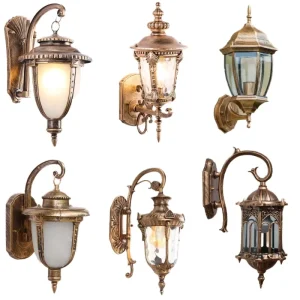 Bulk Order Classical Garden Wall Light IP65 Waterproof Aluminum LED Lantern Sconce for Villa Exterior Balcony Landscape Lighting