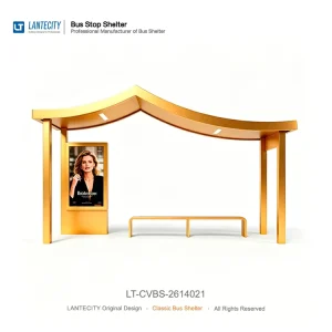 Bus Shelter With Advertising Light Box for Outdoor Use