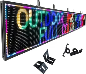 Business Store Advertising Board Customizable Size Outdoor Full Color Led Programmable Scrolling Lights Sign Display