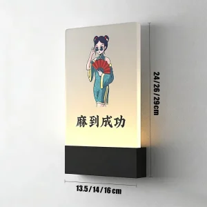Business Wall Mount Illuminated Light Box Custom Acrylic Doorplate with LED Light Advertising Indoor Signboard