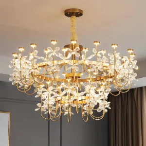 Butterfly Crystal Chandelier for Dining Room Indoor Home Interior Light Elegant Pendant Lights for Home Decor