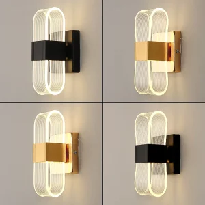 Butterfly Shape Acrylic Wall Lamp 3 Color Changing Light Minimalist Luxury Wall Light for Bedside Hallway Corridor Hotel Decor