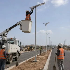 CAT 1 GPS Smart Solar LED Street Light with a Unique ID for Every Lamp Pole Binding and Owner Controlled Asset Intelligence