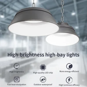 CCT Selectable Dimmable Workshop Warehouse Lights 100W 150W 240W LED High Bay Lighting IP65 UFO High Bay Light