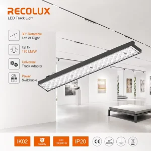 CCT Switchable LED Linear Track Light Aluminum Profile Track Mounted Linear Light for Retail and Gallery