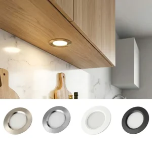 CCT Touch Dimming LED Cabinet Light DC12V Ultra Slim Recessed Downlight for Kitchen RV Caravan Wardrobe Shelf Lighting