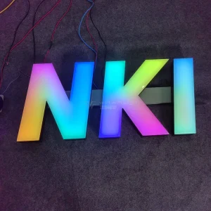 CE Certified Energy Saving Eco Friendly Programmable Wall Mount RGB Color Changing Music Sync RGB LED Letter Custom