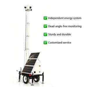 CE Certified Mobile Surveillance Trailer with Weatherproof Durable for Outdoor Use