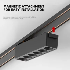 CE ETL SAA Ultra Strong Magnetic Indoor Rail Lighting 15W Linear Spot Recessed Ultra Thin 6mm LED Magnetic Track Light