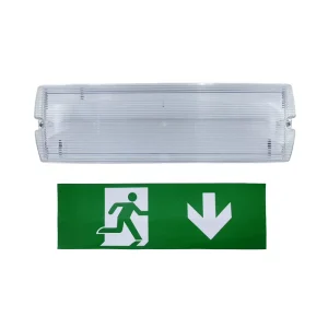 CE IP65 Waterproof Maintained LED Emergency Bulkhead Light Fire Fighting LED Emergency Light With Sticker As Led Exit Sign