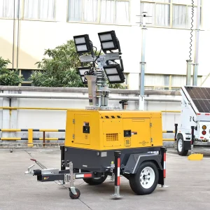 CE ISO Certified 4*350W Diesel Light Tower Outdoor with Kubota Engine for Mining Operations
