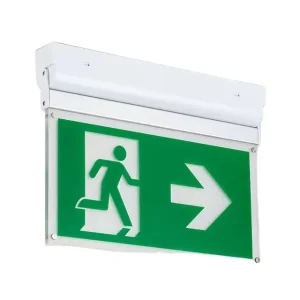 CE Maintained Led Exit Sign With Changeable PET Running Man Fire Safety 4 in 1 Led Emergency Light With Rechargeable Battery