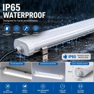 CE ROHS Certification 20W Waterproof IP66 Workshop Tube 4800lm Fixture Led Tri proof Light