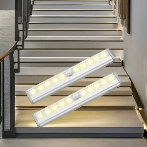CE ROHS FCC Modern ABS 7120 AAA Battery LED Cabinet Light Portable Motion Sensor Smart Home Bedroom Night Light