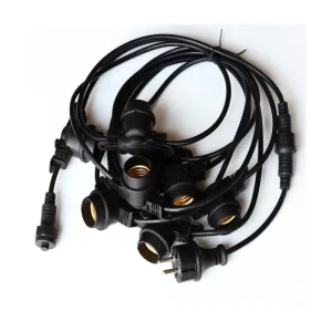 CE RoHS 14.6M 48Ft with 15pcs S14 Bulbs Outdoor Commercial Festival LED Festoon Belts Party String Lights