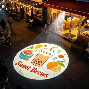 CE RoHS FCC 160W Custom Gobo Logo Advertising Light for Restaurant Sign