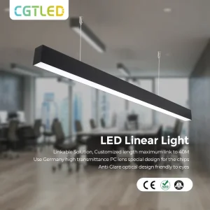 CGT Stock LED Linear Light 1200mm 1.2M 40/34/28/22W Switchable 3CCT 3000K 4000K 6500K Linkable Light Batten