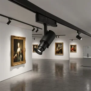 COB Downlight Track Light Style 30W High CRI 95 Zoomable Beam Shapeable Projector for Museum Art Gallery Commercial Lighting