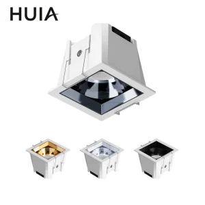COB LED Down Light Square Anti-Glare 7W 12W 18W Cut Out 55mm 220V CRI90 Aluminum Modern Downlights for Project