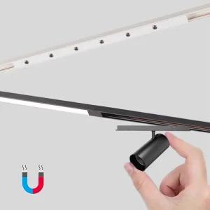 COB SpotLight Track Rail Extremely Narrow Smart 48V Mini LED Magnetic Track Light Designed for Commercial Museum