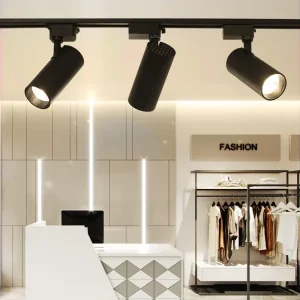 COB Track Light LED Spotlight 30W High Brightness CRI 85 3000K 6000K for Retail Clothing Stores Exhibition Halls