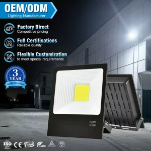 COVEDA 50W 100W 200W Waterproof LED Flood Light Outdoor Stadium Light & Project IP65 Rating