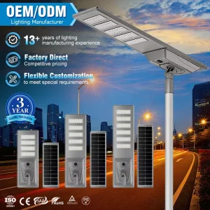 COVEDA Newest Model Remote Control Outdoor 400w 500w 600w Ip65 Waterproof All in One Solar Led Street Light