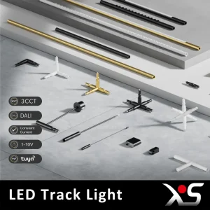 CRI 90 IP20 Rated Bridgelux Dimmable & Freely Linkable LED Aluminum Rod System Track Lights for Indoor Use