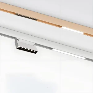 CX2016 White Magnetic Track Light Rail 35mm DC48V Aluminum Channel Profile LED Ceiling Light Recessed Embedded