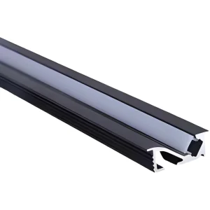 Cabinet 45 Degree Angle Light LED Aluminum Profile Bookcase Wardrobe Panel Lighting Extrusion Channel with Diffuser